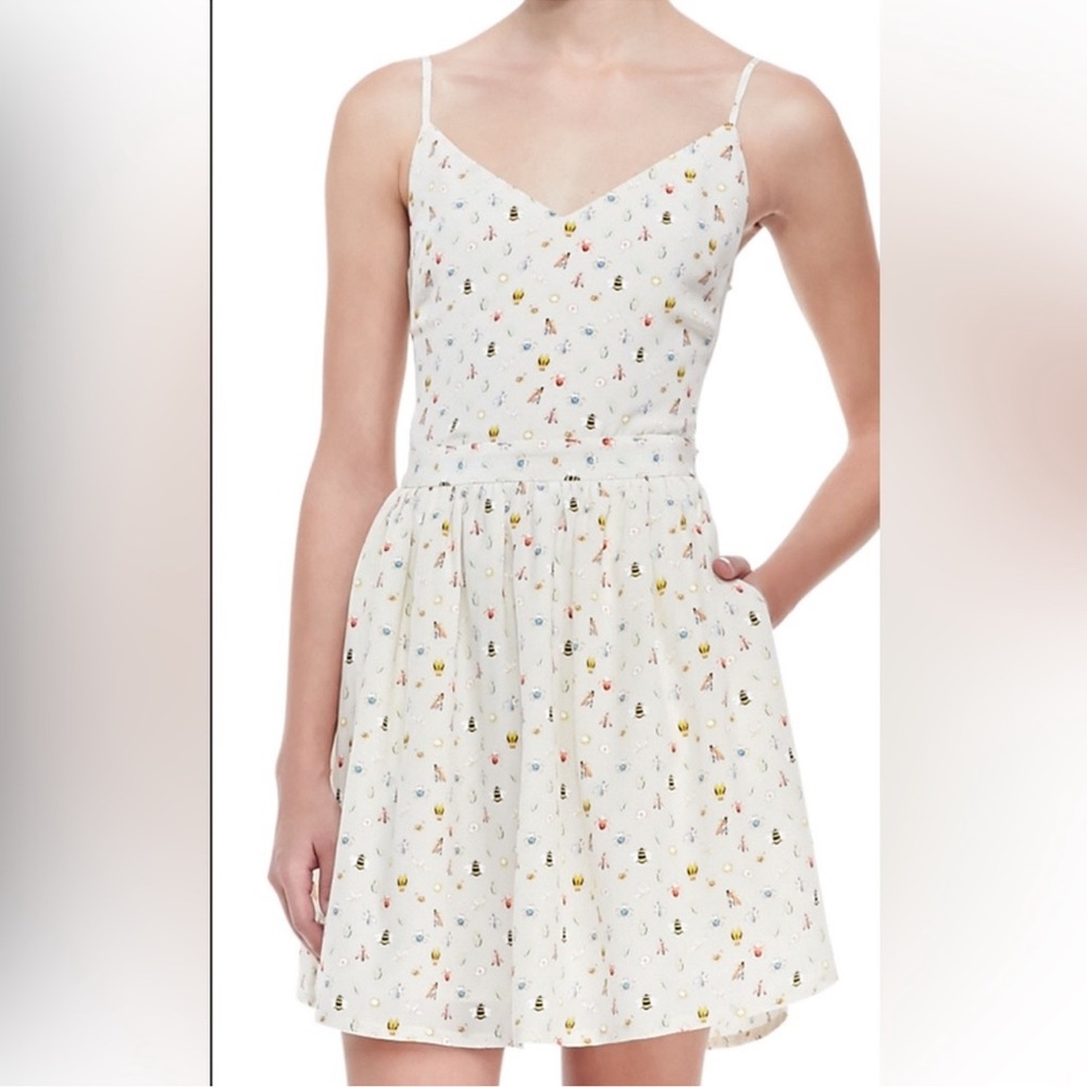 Joie Cream Insect Mini Dress